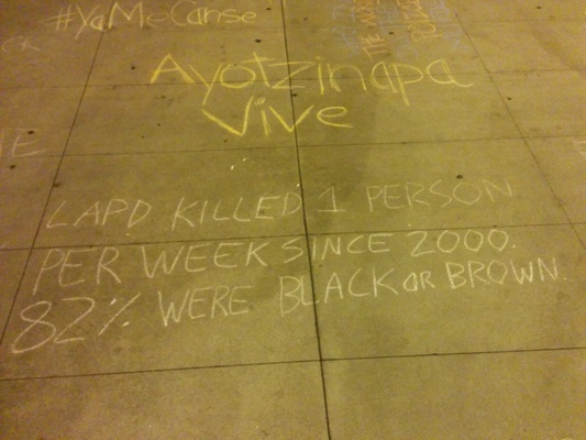 Fact-checking a chalk scrawl: How many people are killed by the LAPD?